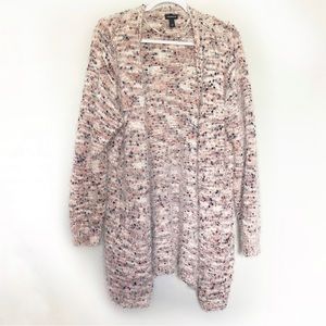 Torrid Sweater Fuzzy Multicolor Popcorn Knit Open Front Cardigan Neutral Size 3X
